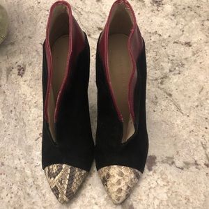 Zara snakeskin multicolored booties nwot 38